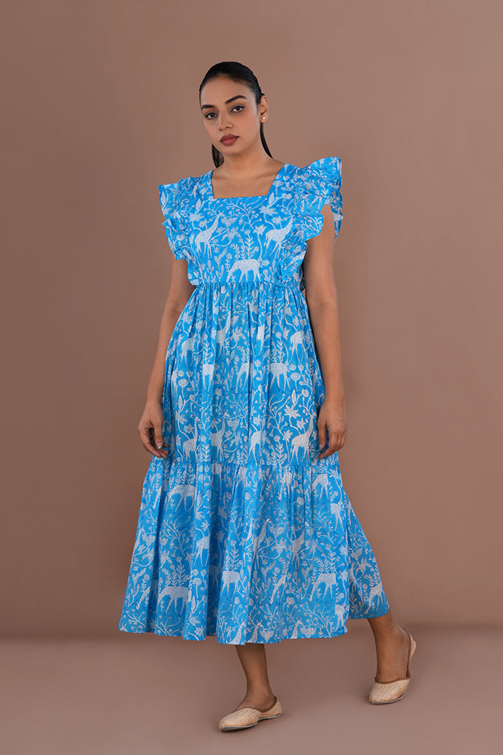 Image of Giraffe block printed dress